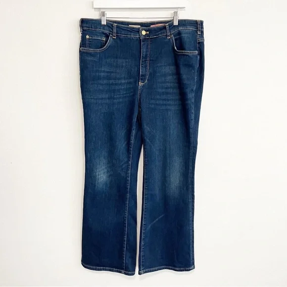 Anthropologie Blue Flare Wide Leg Jeans - Picture 3 of 10